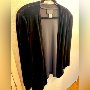 Vintage, Black Velvet Women's Jacket by Alex Evenings. Size 1X.